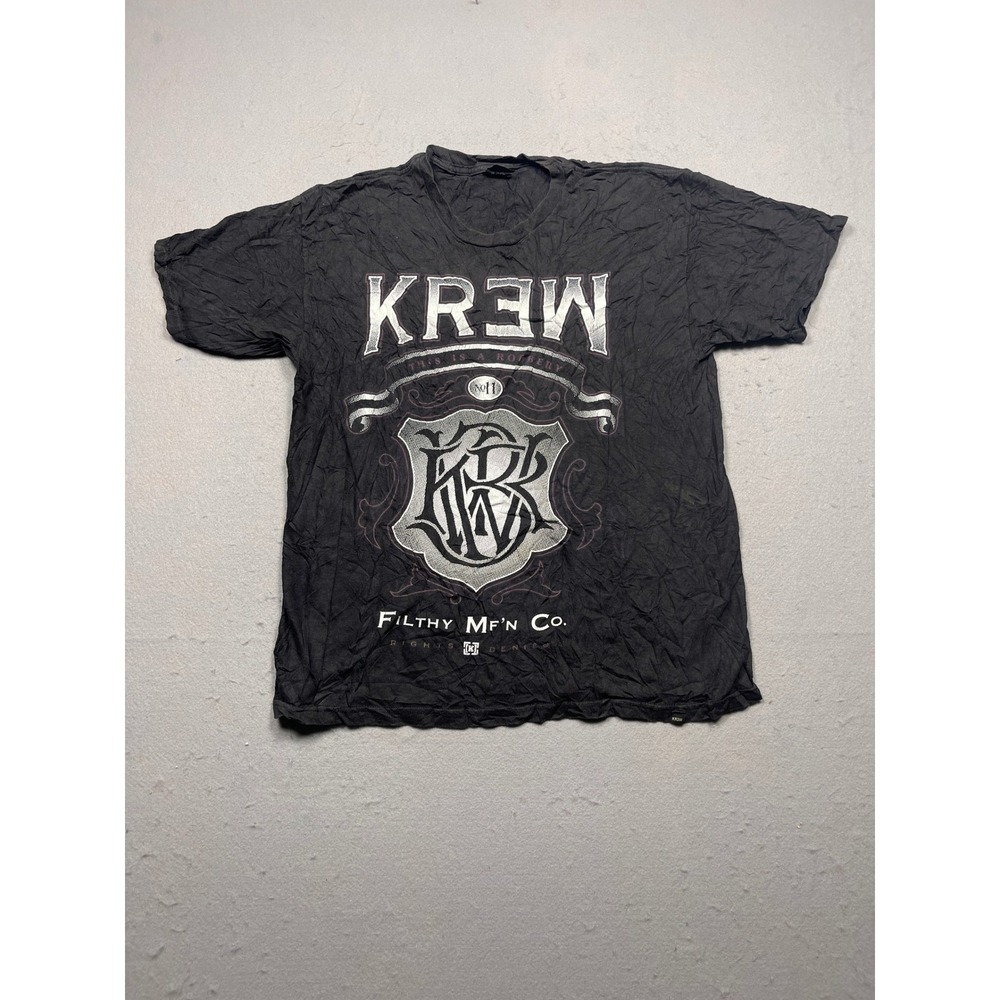 KR3W Filthy‎ Mf'n Co Graphic T-Shirt Mens XL Black Cotton Skateboarding Good
